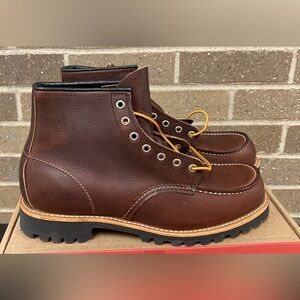 Red Wing size 9.5 ROUGHNECK Men's 6-Inch Boot in Briar Oil Slick Leather